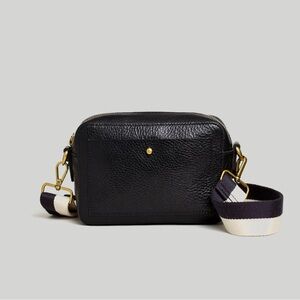 Madewell Black Crossbody Bag with Gold Accents